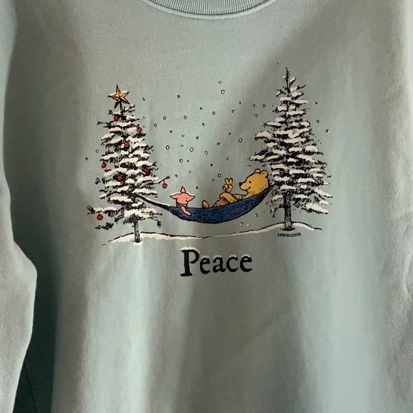 F408 Unisex Life is Good Peace Sweatshirt - Picture 7 of 15